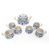 Handcrafted Blue Teapot and cup set (1 Kettle and 6 cups)